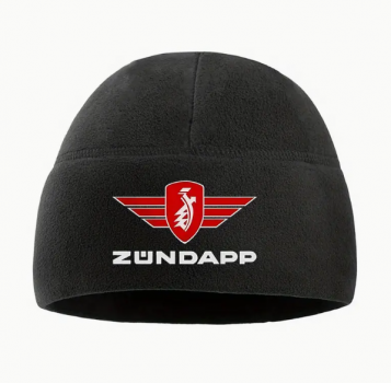 Zündapp Wintermütze – Wärmend, isolierend - Schwarz , mit Rot / weißem Zündapp Logo